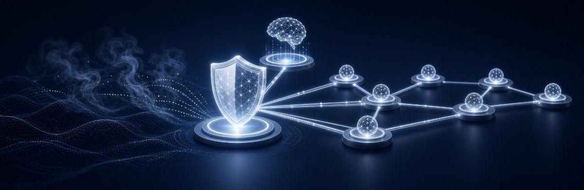 Escudo protegiendo las redes de un nodo neutro